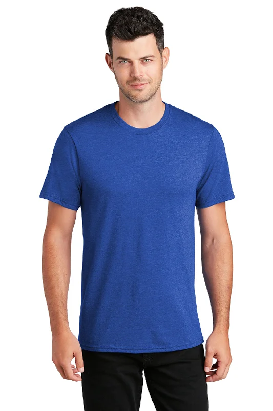 Men’s short-sleeve oust polos-Port & Company Mens Fan Favorite Short Sleeve Crewneck T-Shirt - Heather True Royal Blue