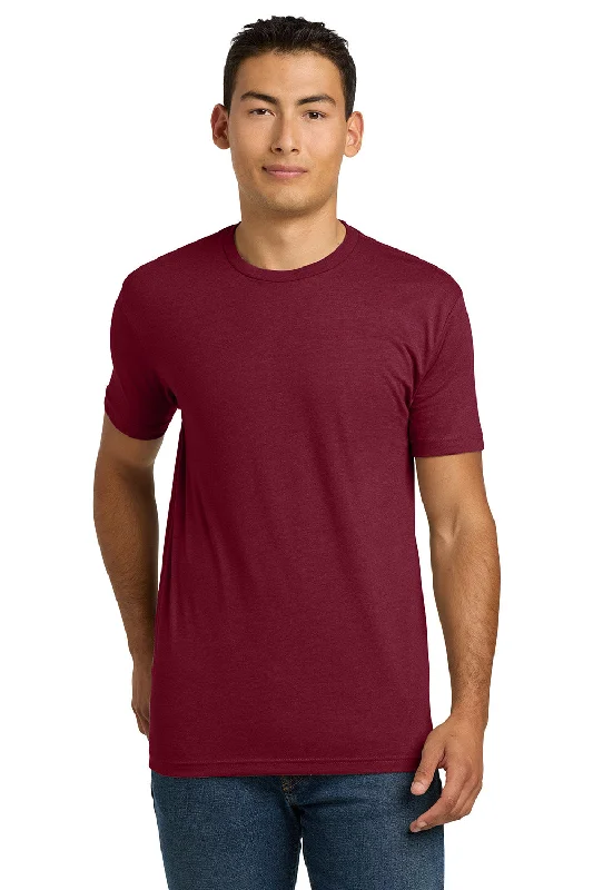 Men’s short-sleeve nook shirts-Next Level Mens CVC Jersey Short Sleeve Crewneck T-Shirt - Cardinal Red