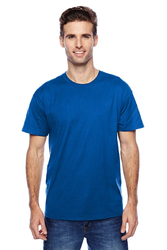 Men’s short-sleeve urge tops-Hanes Mens X-Temp Moisture Wicking Short Sleeve Crewneck T-Shirt - Deep Royal Blue - Closeout