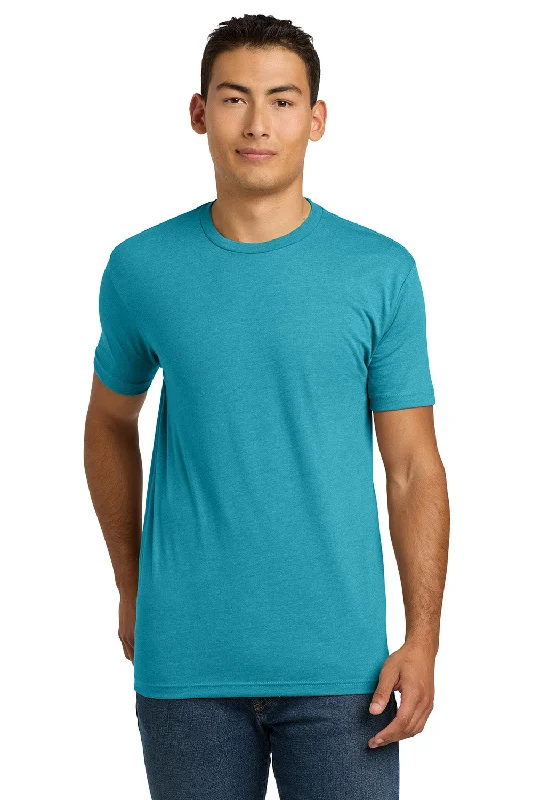 Men’s short-sleeve xing tees-Next Level Mens CVC Jersey Short Sleeve Crewneck T-Shirt - Bondi Blue