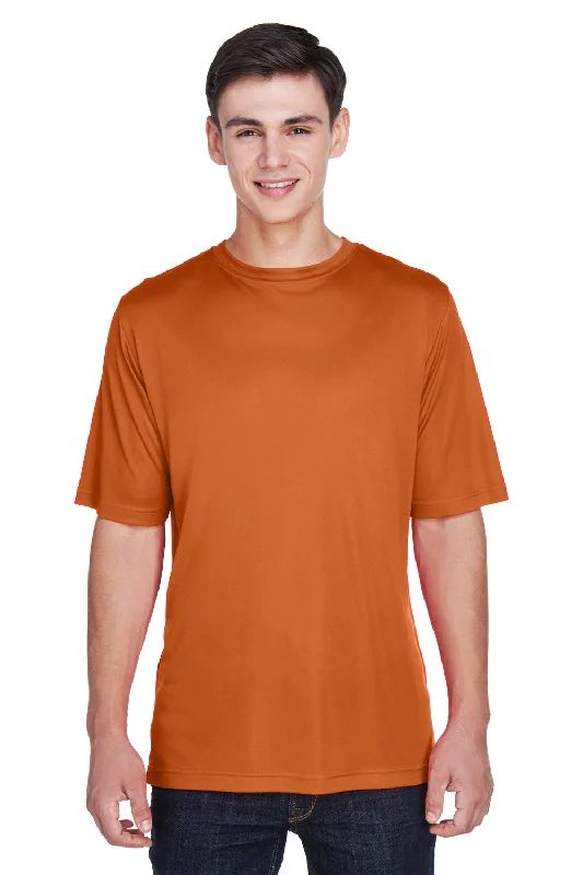 Men’s short-sleeve vent tees-Team 365 Mens Zone Performance Moisture Wicking Short Sleeve Crewneck T-Shirt - Burnt Orange