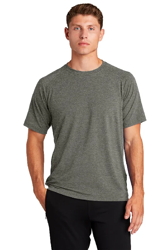 Men’s short-sleeve jolt shirts-Sport-Tek Mens Ultimate Performance Moisture Wicking Short Sleeve Crewneck T-Shirt - Heather Grey