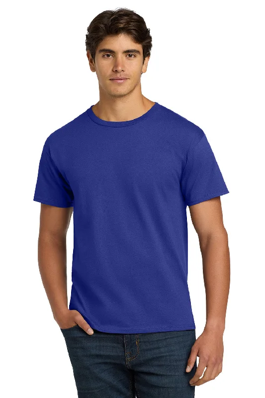 Men’s short-sleeve apex polos-Hanes Mens ComfortSoft Short Sleeve Crewneck T-Shirt - Deep Royal Blue