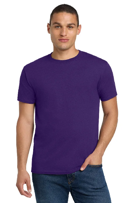 Men’s short-sleeve mire tops-Jerzees Mens Dri-Power Moisture Wicking Short Sleeve Crewneck T-Shirt - Deep Purple