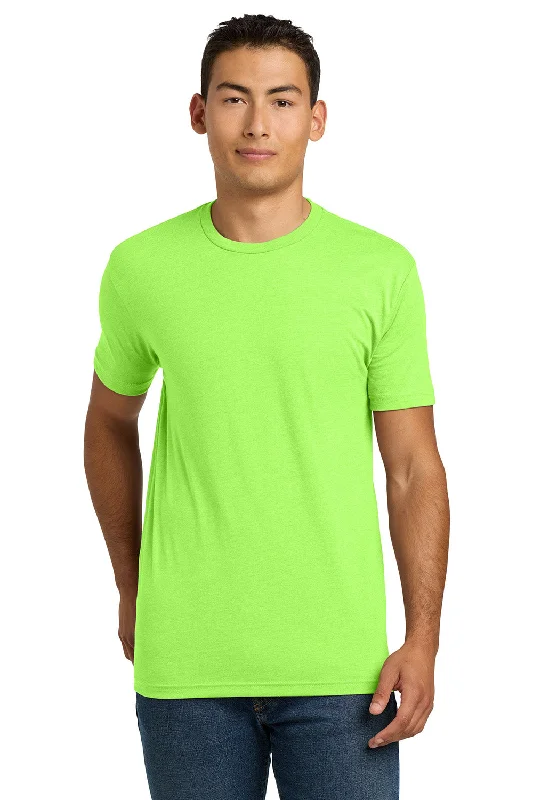 Men’s short-sleeve keel tops-Next Level Mens CVC Jersey Short Sleeve Crewneck T-Shirt - Neon Green