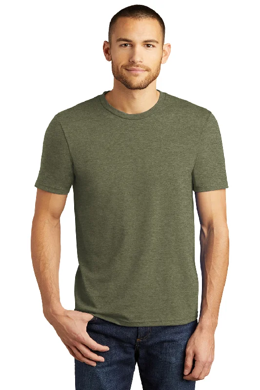 Men’s short-sleeve harp tees-District Mens Perfect Tri Short Sleeve Crewneck T-Shirt - Military Green Frost