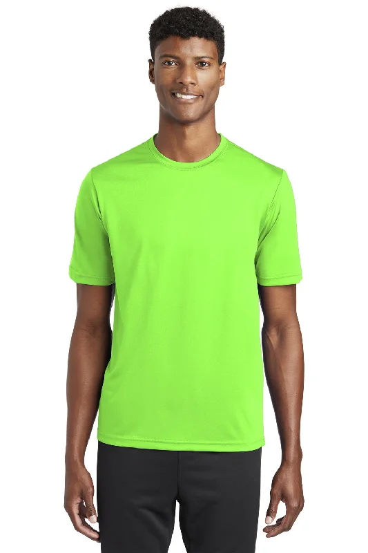 Men’s short-sleeve rusk tees-Sport-Tek Mens Tough Moisture Wicking Short Sleeve Crewneck T-Shirt - Neon Green