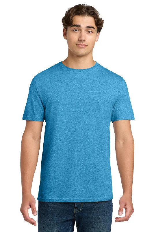 Men’s short-sleeve harp tees-Gildan Mens Softstyle Short Sleeve Crewneck T-Shirt - Heather Sapphire Blue