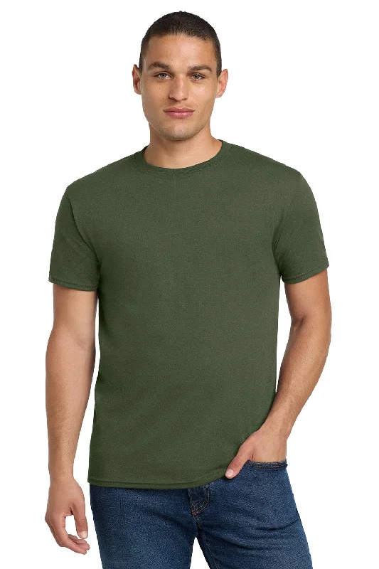 Men’s short-sleeve lurk shirts-Jerzees Mens Dri-Power Moisture Wicking Short Sleeve Crewneck T-Shirt - Military Green