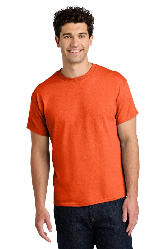 Men’s short-sleeve purl tees-Gildan Mens Short Sleeve Crewneck T-Shirt - Orange