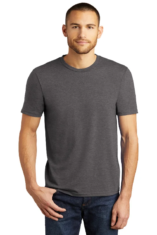 Men’s short-sleeve jolt shirts-District Mens Perfect Tri Short Sleeve Crewneck T-Shirt - Heather Charcoal Grey