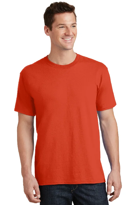 Men’s short-sleeve dusk tees-Port & Company Mens Core Short Sleeve Crewneck T-Shirt - Orange