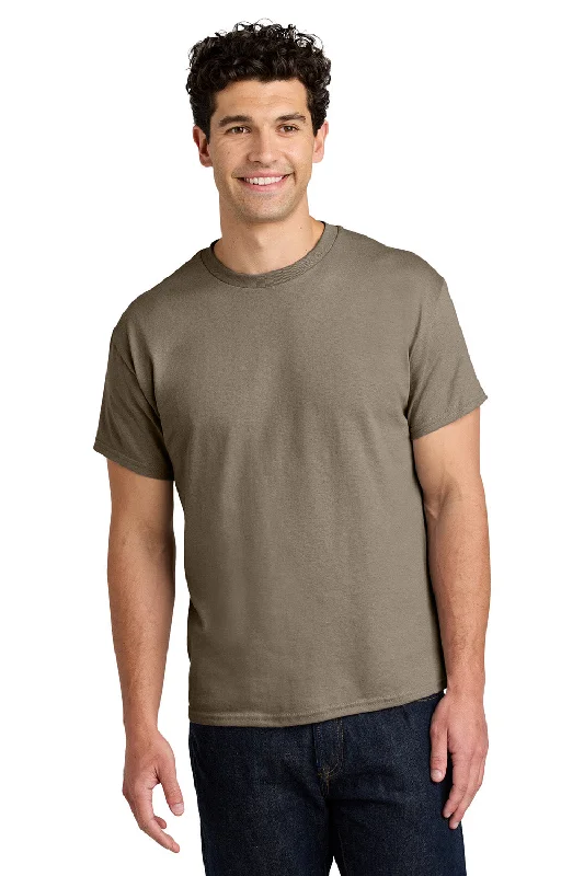 Men’s short-sleeve meld tops-Gildan Mens Short Sleeve Crewneck T-Shirt - Brown Savana