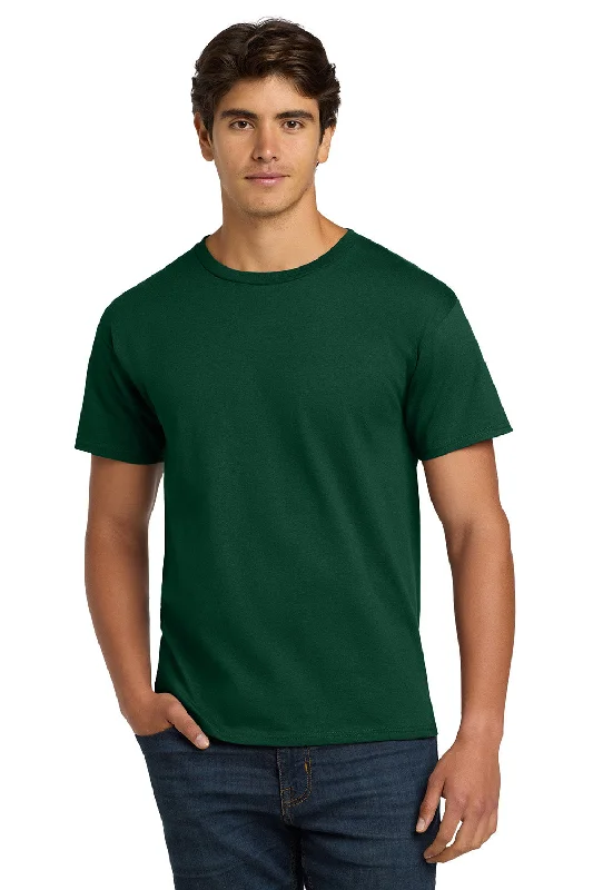 Men’s short-sleeve sift tops-Hanes Mens ComfortSoft Short Sleeve Crewneck T-Shirt - Deep Forest Green