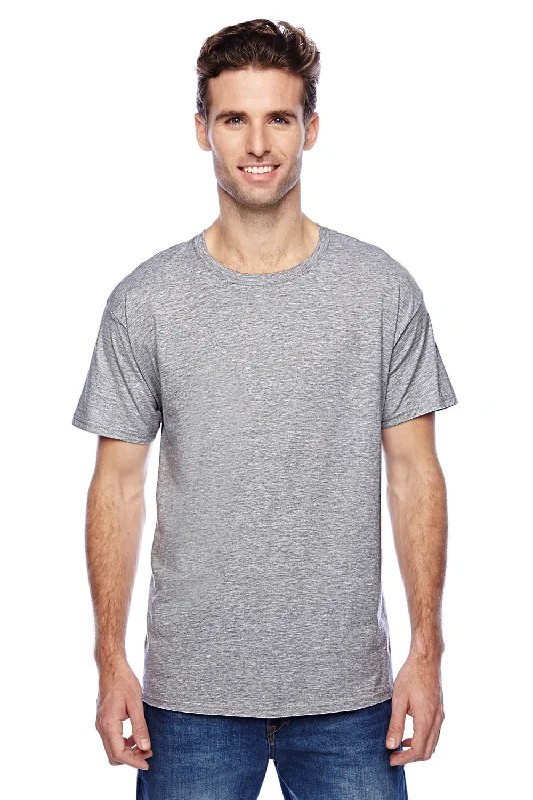 Men’s short-sleeve welt polos-Hanes Mens X-Temp Moisture Wicking Short Sleeve Crewneck T-Shirt - Light Steel Grey - Closeout