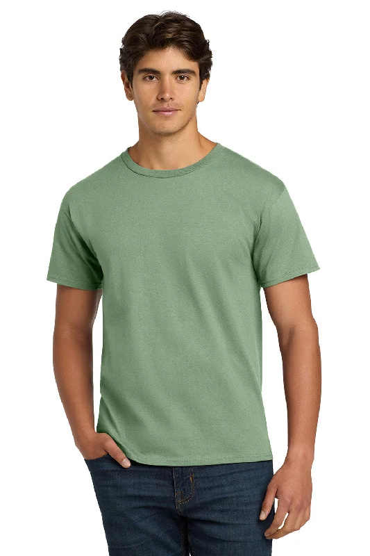 Men’s short-sleeve mire polos-Hanes Mens ComfortSoft Short Sleeve Crewneck T-Shirt - Stonewashed Green