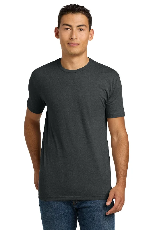 Men’s short-sleeve apex polos-Next Level Mens CVC Jersey Short Sleeve Crewneck T-Shirt - Charcoal Grey