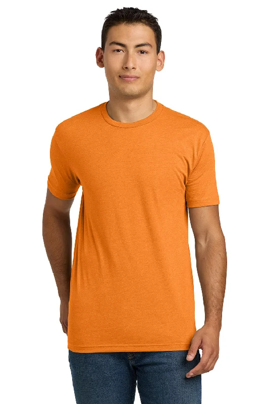 Men’s short-sleeve nook shirts-Next Level Mens CVC Jersey Short Sleeve Crewneck T-Shirt - Orange