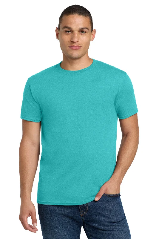 Men’s short-sleeve kink tops-Jerzees Mens Dri-Power Moisture Wicking Short Sleeve Crewneck T-Shirt - Scuba Blue