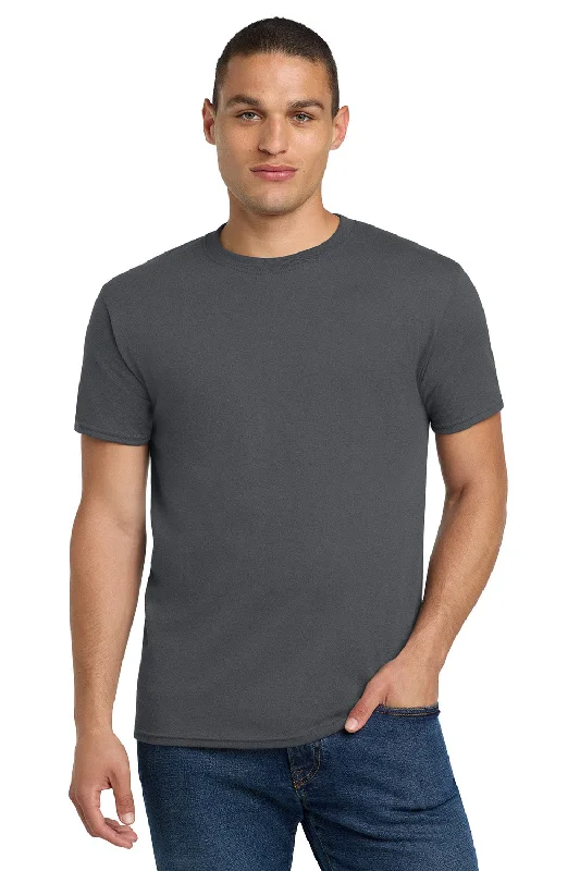 Men’s short-sleeve dusk tees-Jerzees Mens Dri-Power Moisture Wicking Short Sleeve Crewneck T-Shirt - Charcoal Grey