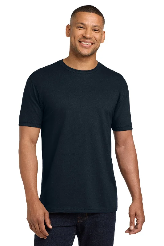 Men’s short-sleeve harp tees-Next Level Mens Sueded Jersey Short Sleeve Crewneck T-Shirt - Midnight Navy Blue