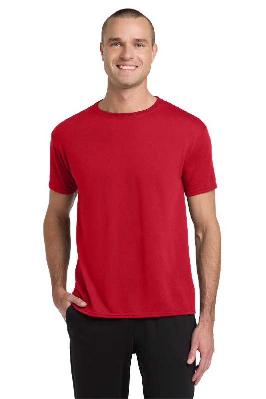 Men’s short-sleeve ooze polos-Jerzees Mens Dri-Power Moisture Wicking Short Sleeve Crewneck T-Shirt - True Red