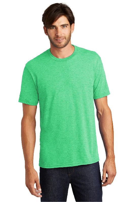 Men’s short-sleeve lurk shirts-District Mens Perfect Tri Short Sleeve Crewneck T-Shirt - Green Frost