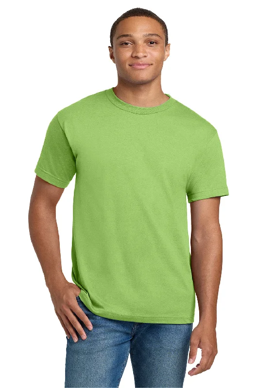 Men’s short-sleeve jolt shirts-Hanes Mens Beefy-T Short Sleeve Crewneck T-Shirt - Lime Green