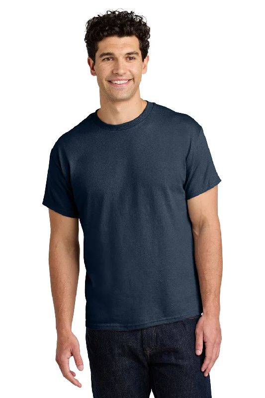 Men’s short-sleeve hark shirts-Gildan Mens Short Sleeve Crewneck T-Shirt - Navy Blue