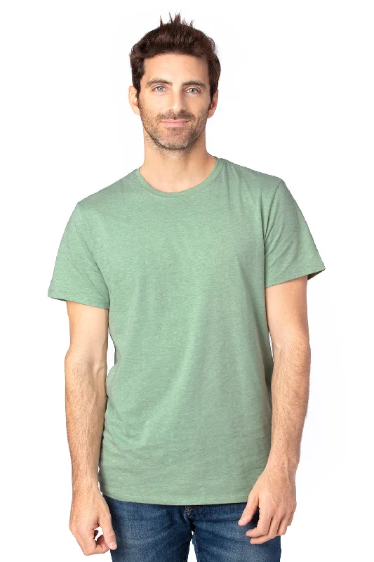 Men’s short-sleeve sift tops-Threadfast Apparel Mens Ultimate Short Sleeve Crewneck T-Shirt - Heather Army Green