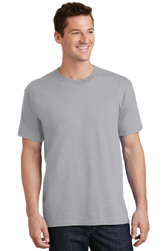 Men’s short-sleeve apex tops-Port & Company Mens Core Short Sleeve Crewneck T-Shirt - Silver Grey