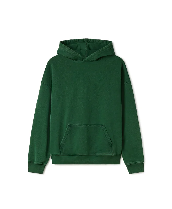 mens hoodie for cool weather adventures-600 GSM 'Pine Green' Hoodie