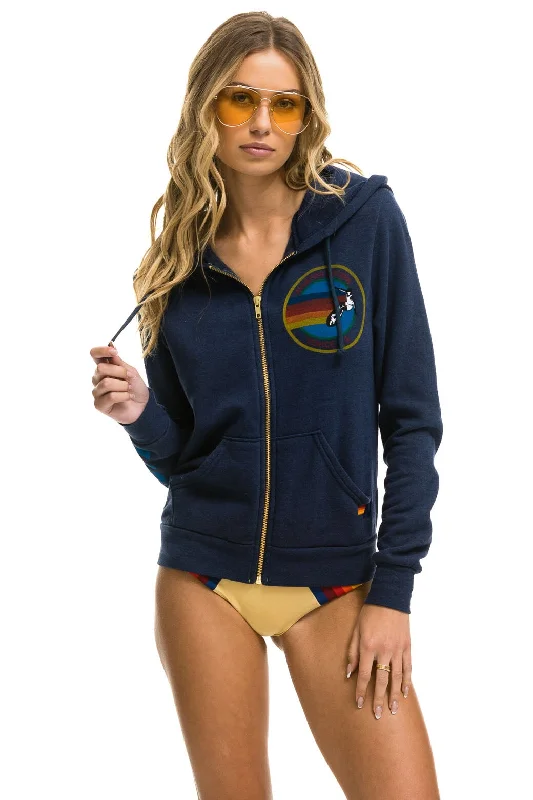 mens hoodie for casual but functional wear-AVIATOR NATION HOODIE - NAVY