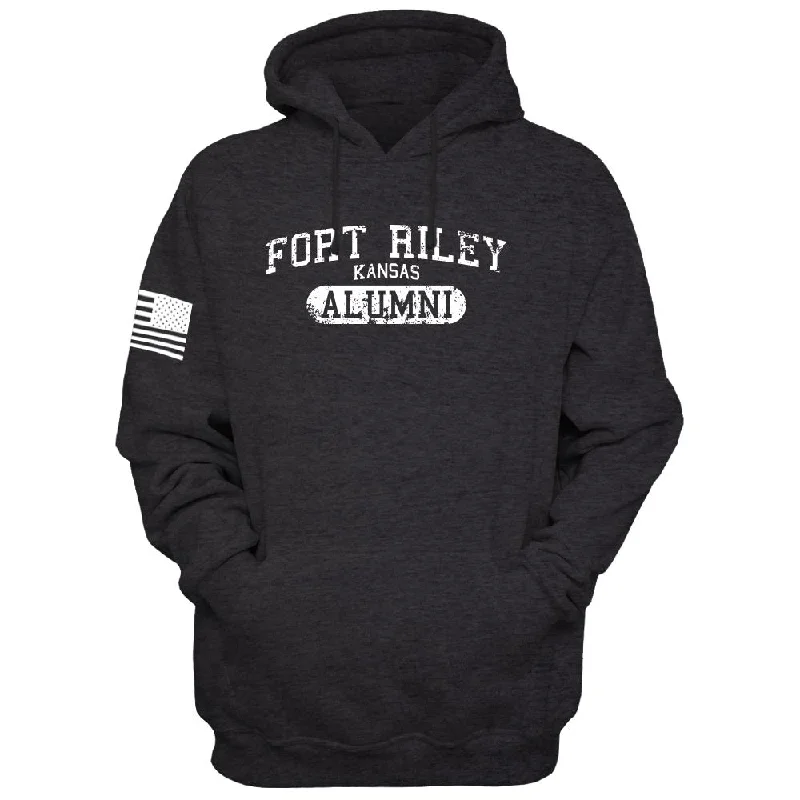 mens hoodie for chic urban fashion-Fort Riley Alumni Hoodie