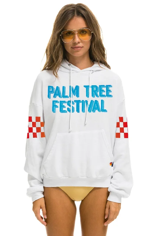 mens hoodie with innovative design-PALM TREE FESTIVAL ASPEN 2023 PULLOVER HOODIE RELAXED - WHITE