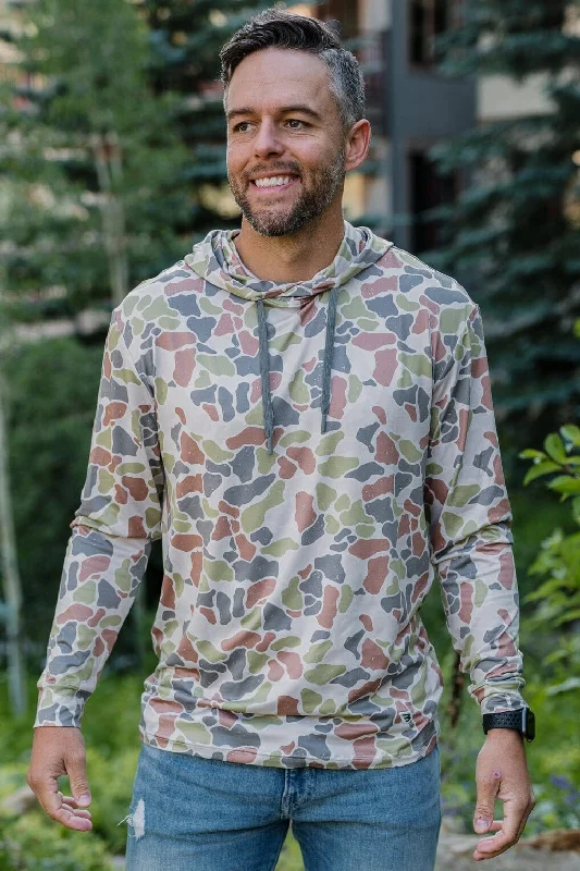 mens hoodie for cold weather layering-Performance Hoodie - Driftwood Camo