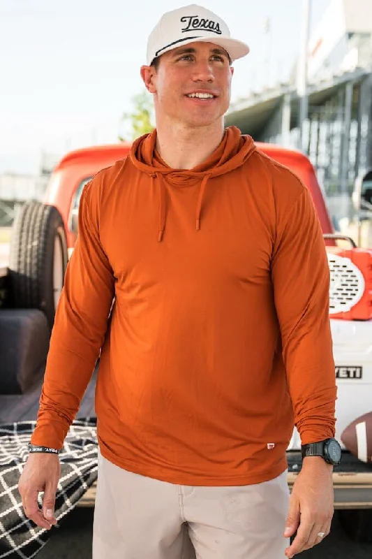 mens hoodie for comfy city looks-Performance Hoodie - Orange