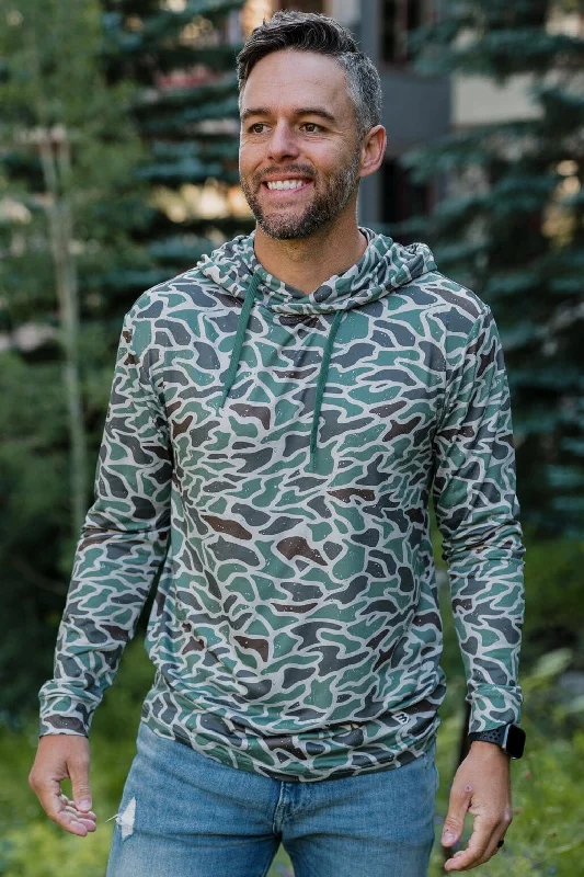 mens hoodie for stylish yet sporty feel-Performance Hoodie - Retro Duck Camo