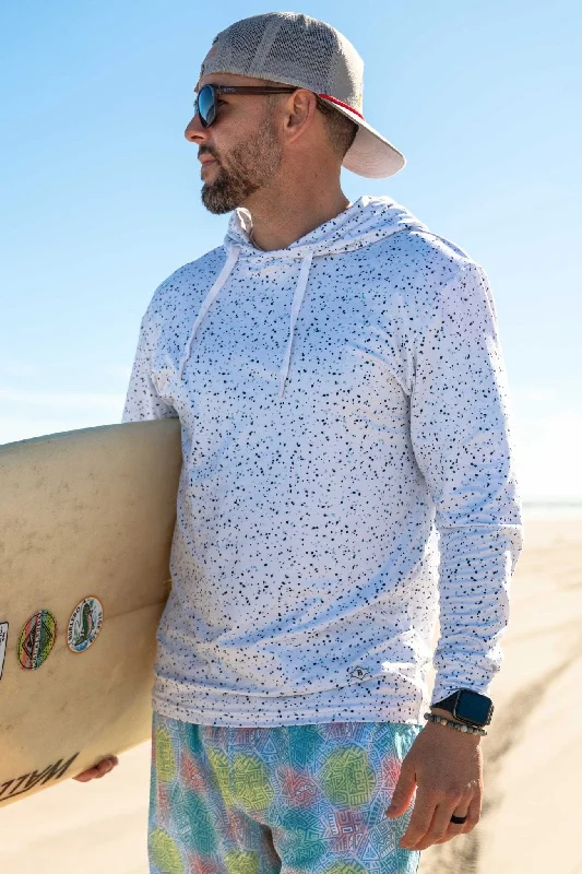 mens hoodie with cozy fleece lining-Performance Hoodie - White Speckled