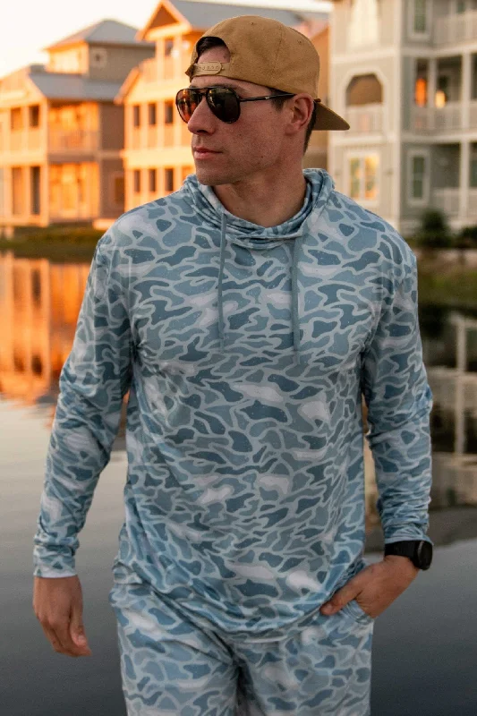 mens hoodie for stylish, activewear man-Performance Hoodie - Seaside Camo