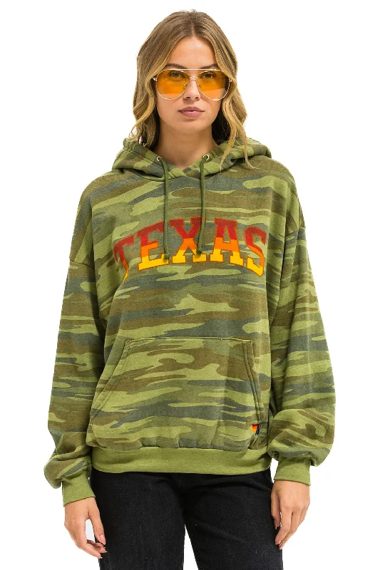 mens hoodie for sporty, cozy comfort-UNIVERSITY OF TEXAS PULLOVER HOODIE RELAXED - CAMO