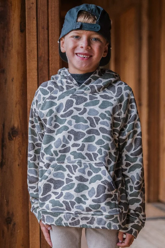 mens hoodie for stylish city adventures-Youth Fleece Hoodie - Classic Deer Camo