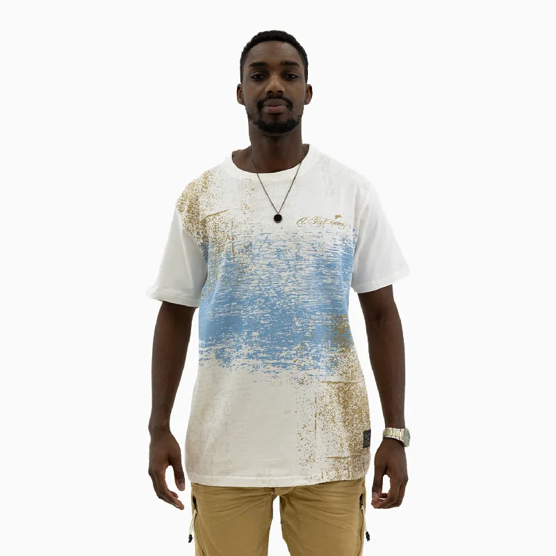 Men’s short-sleeve vane shirts-Men's Reubin Graphic Print Short Sleeve T Shirt