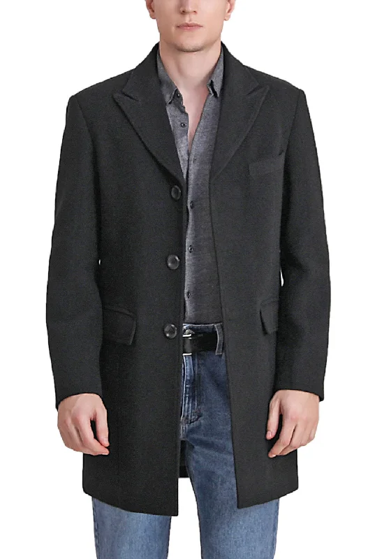 men's jackets with faux shearling-BGSD Men Marc Wool Blend Walker Coat