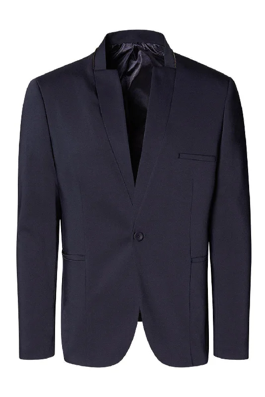 men's jackets for urban and outdoor style-Wrinkle Free Super Stretch Tech Hybrid Blazer- Navy