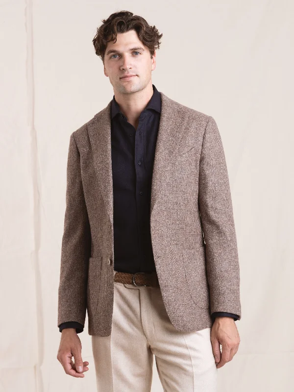 men's jackets with insulation for freezing temperatures-Brown Alpaca-Wool Sport Jacket