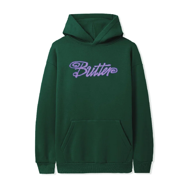 mens hoodie for versatile everyday wear-Butter Goods Jive Pullover Hood - Fern