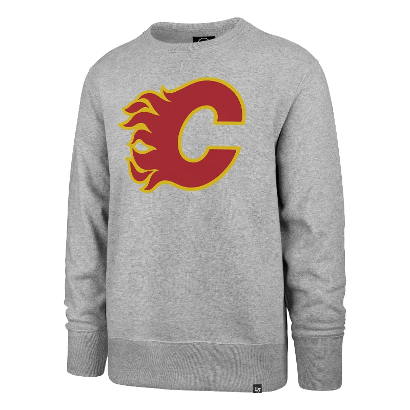 mens hoodie for active streetwear look-CALGARY FLAMES IMPRINT '47 HEADLINE CREW