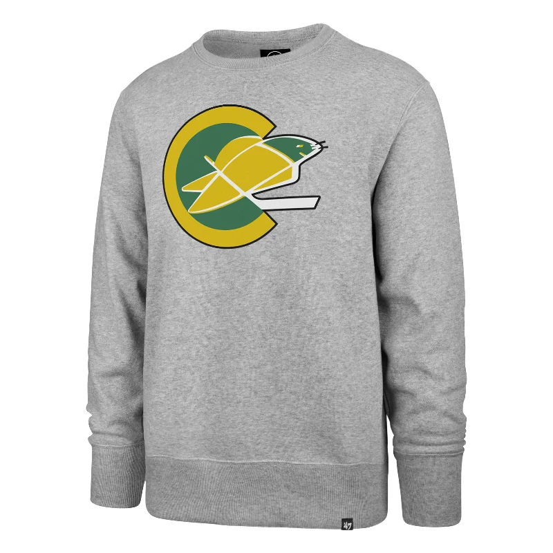 mens hoodie with stylish design features-CALIFORNIA GOLDEN SEALS VINTAGE IMPRINT '47 HEADLINE CREW