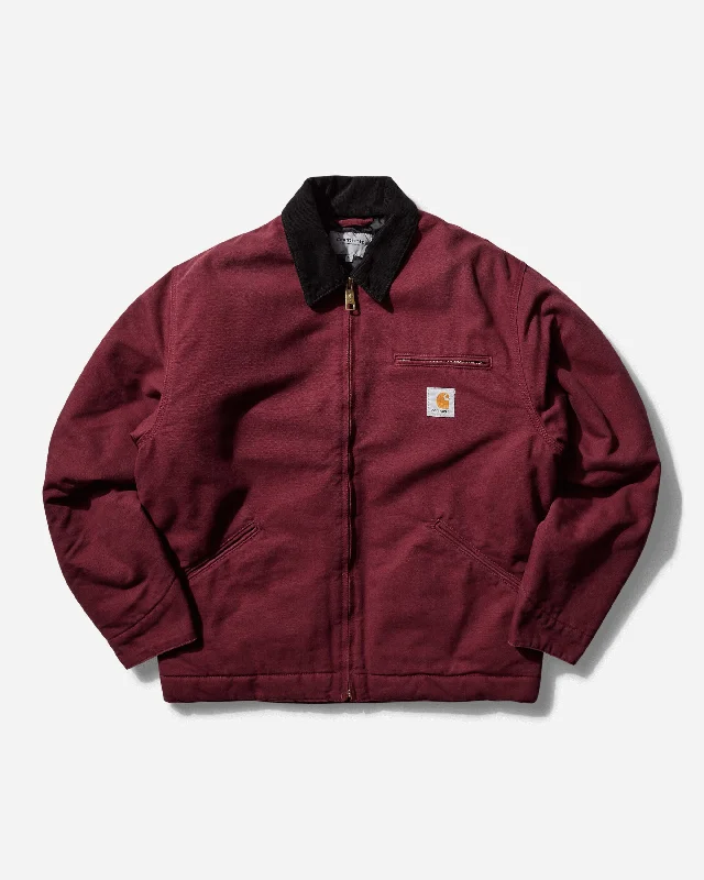 men's jackets with faux suede finish-Men's OG Detroit Jacket Malbec / Black (Aged Canvas)